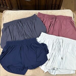 Set of Four Athletic Shorts in Various Colors